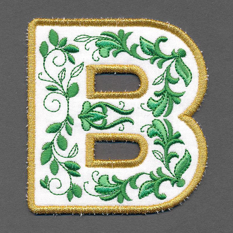 Festive & Elegant Alphabet Ornaments - Letter B (In-the-Hoop)