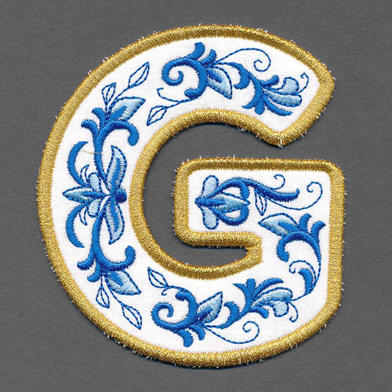 Festive & Elegant Alphabet Ornaments - Letter G (In-the-Hoop)