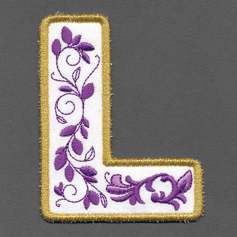 Festive & Elegant Alphabet Ornaments - Letter L (In-the-Hoop)