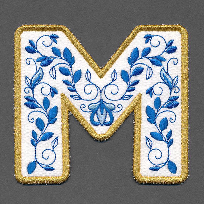 Festive & Elegant Alphabet Ornaments - Letter M (In-the-Hoop)