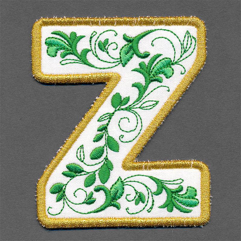 Festive & Elegant Alphabet Ornaments - Letter Z (In-the-Hoop)