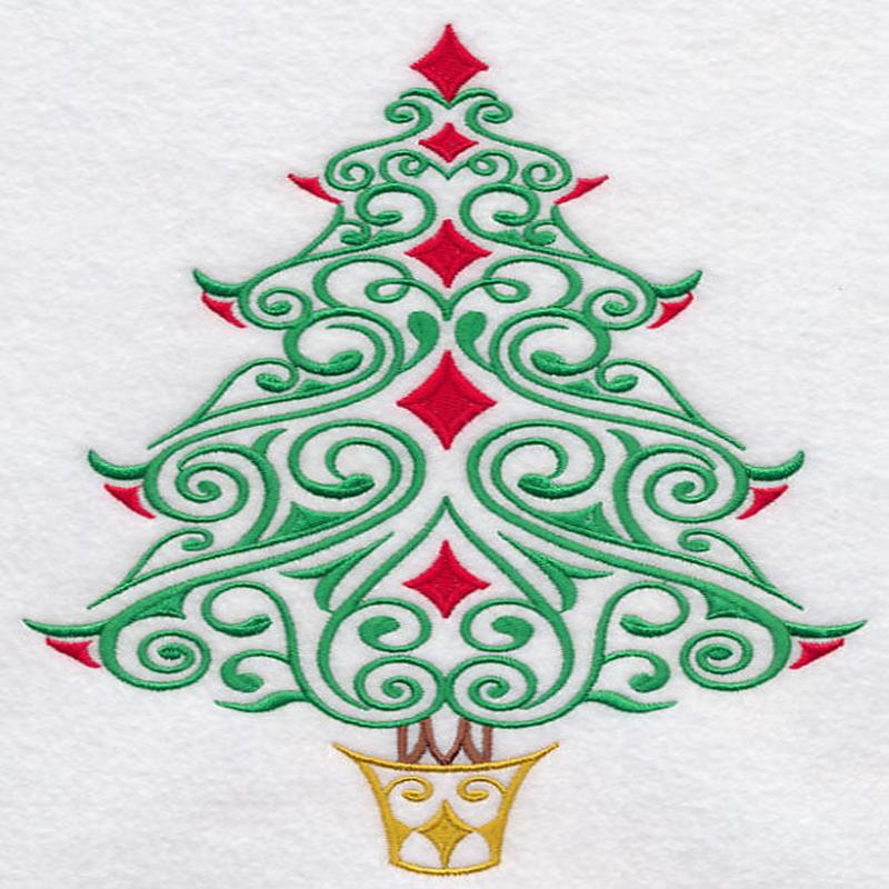 Festive Filigree Christmas Tree 1
