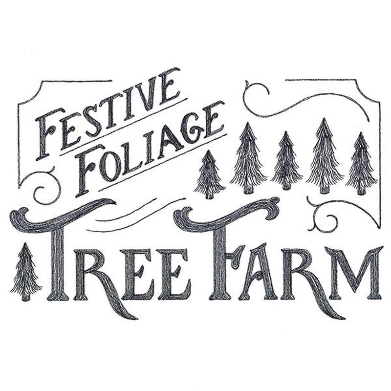 Festive Foliage Tree Farm Market Sign