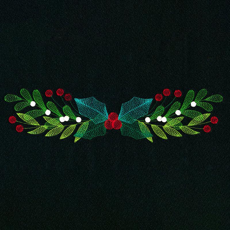 Festive Holly and Berries Border