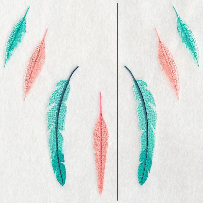 Feather Neckline (V-Neck) (Split)