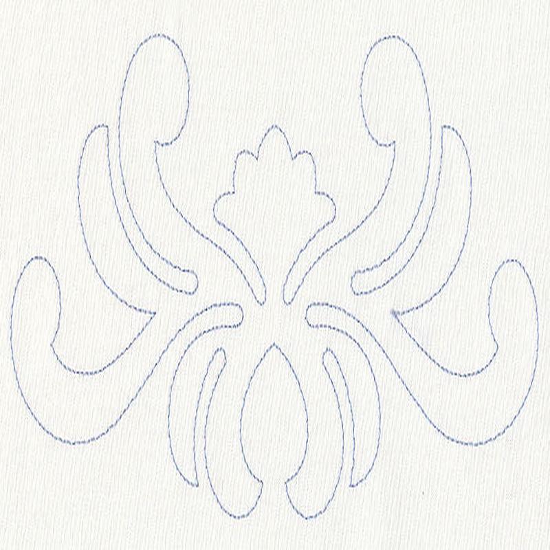 Feather Quilting Blooming Crest 2 (Single Run)