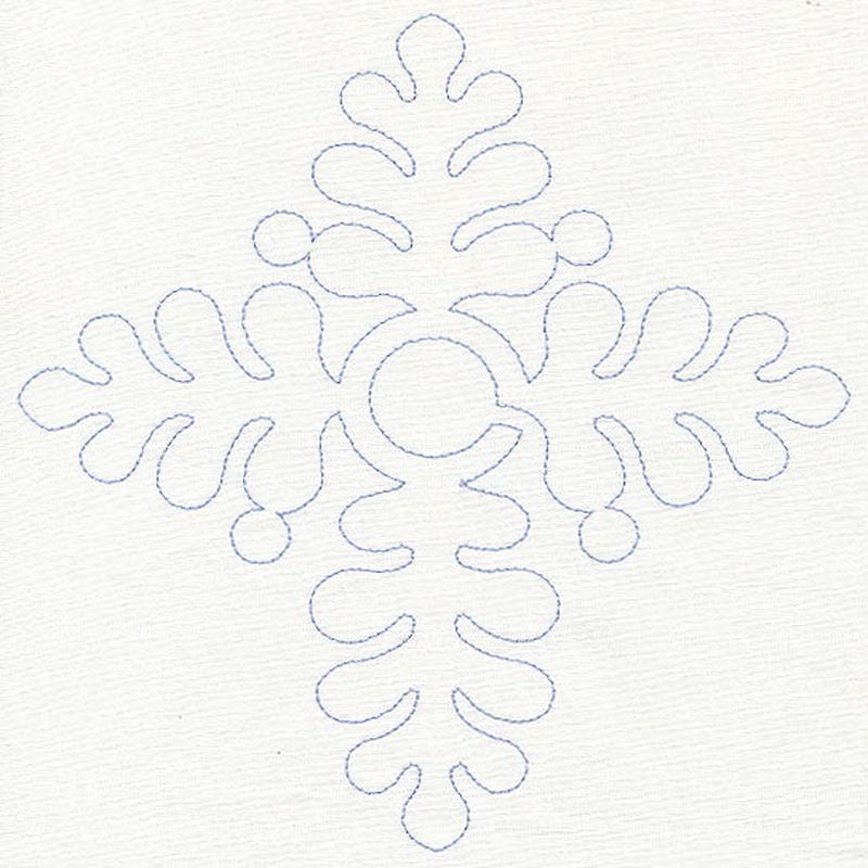Feather Quilting Cross (Single Run)