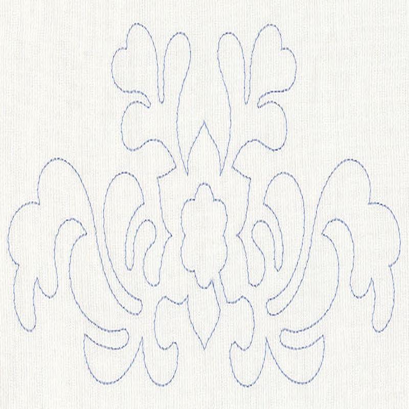 Feather Quilting Flower Crest 2 (Single Run)
