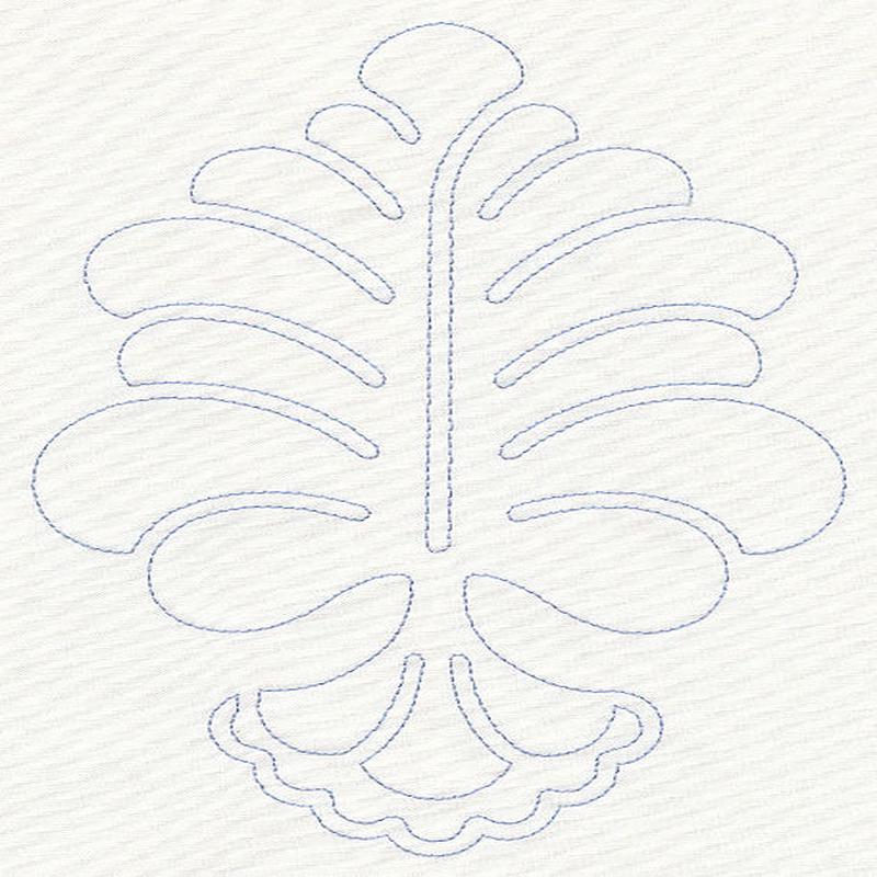 Feather Quilting Oak Leaf (Single Run)