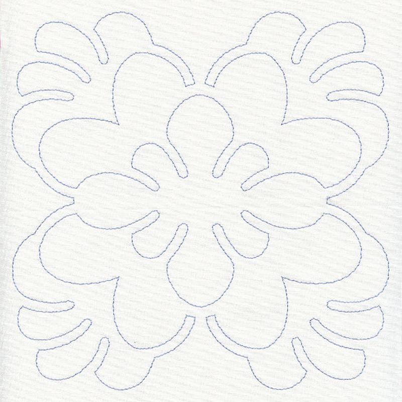 Feather Quilting Ornate Square (Single Run)