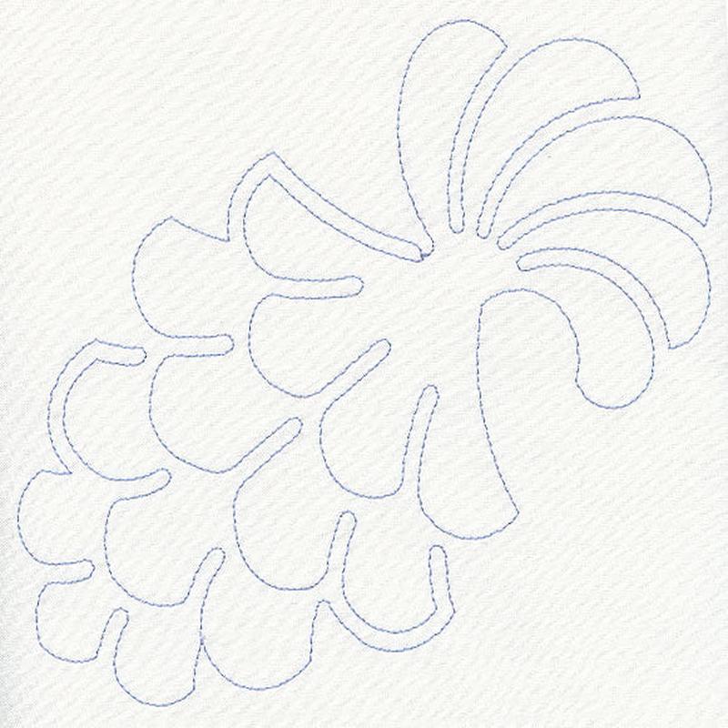 Feather Quilting Pine Cone (Single Run)