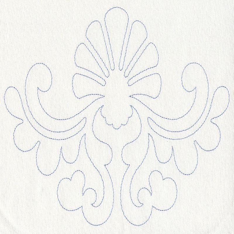 Feather Quilting Seashell Crest 1 (Single Run)