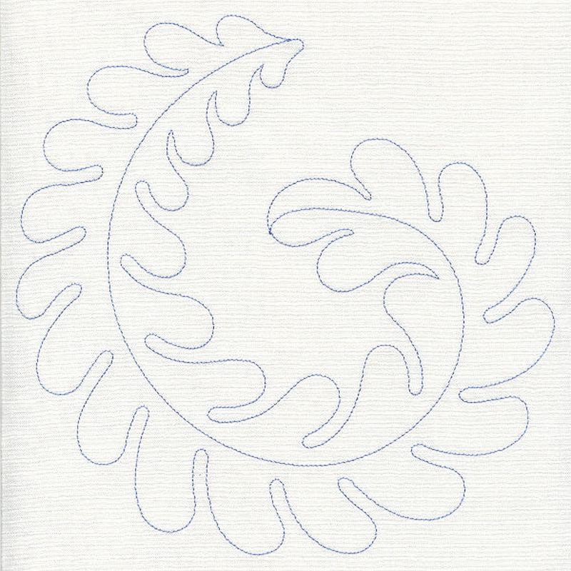 Feather Quilting Seaweed Curl (Single Run)