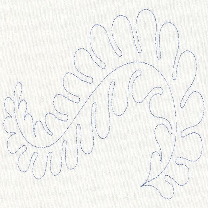 Feather Quilting Seaweed Swirl (Single Run)