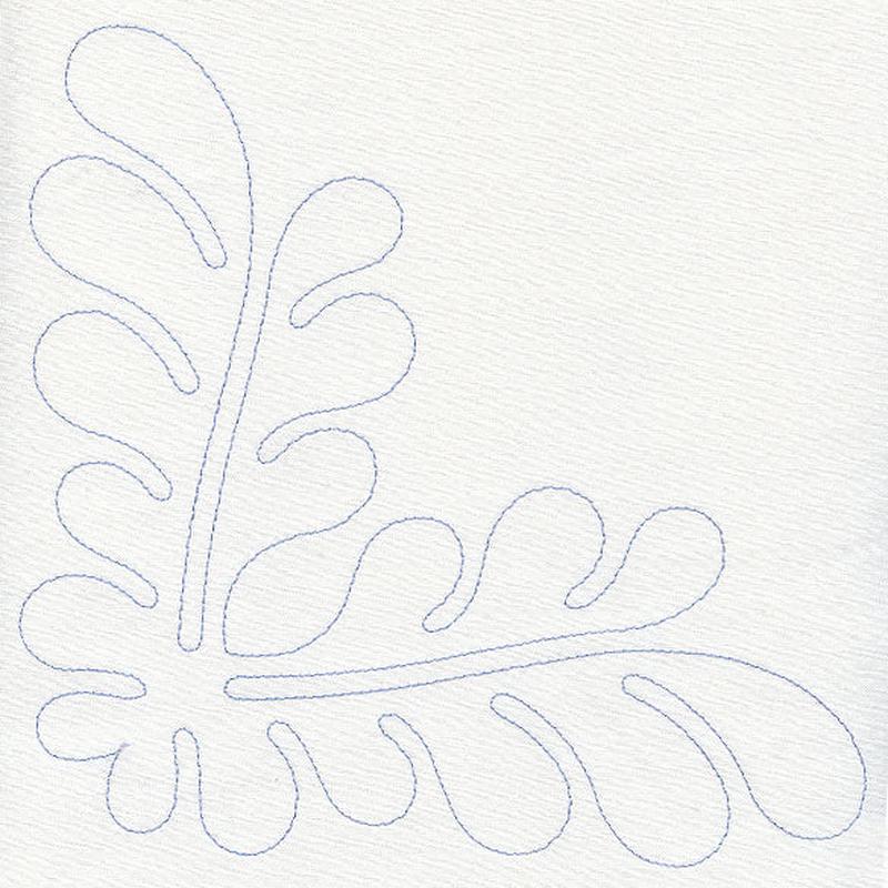 Feather Quilting Simple Corner 1 (Single Run)