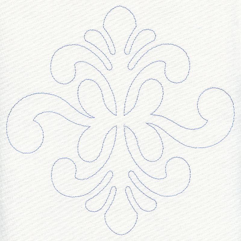 Feather Quilting Simple Diamond (Single Run)