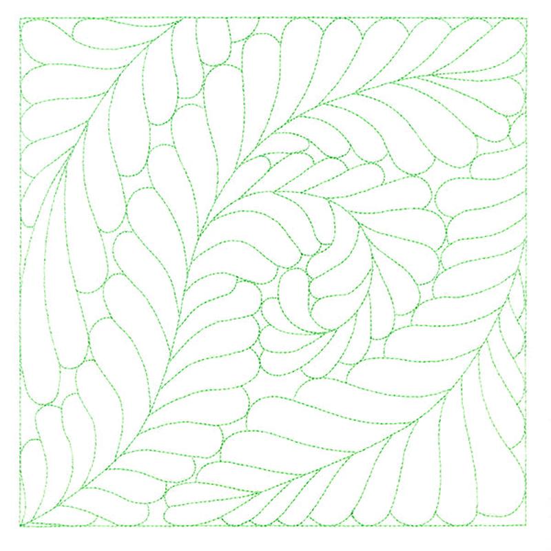 Feather Quilting Square 1 (Double Run)