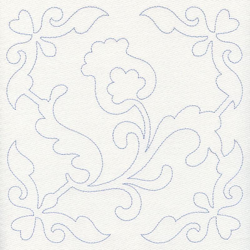 Feather Quilting Tulip Square (Single Run)