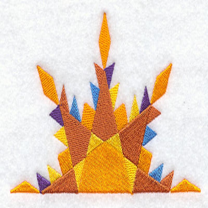 Feathered Star Quilt Block - Half - Lg