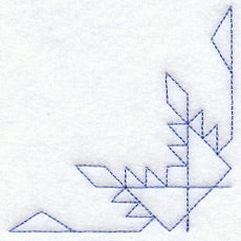 Feathered Star Quilting Quarter Square (Double Run)