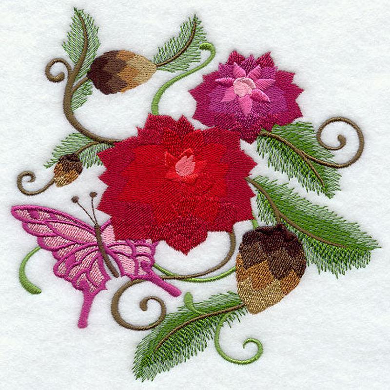 Feliz Flutterby Dahlia and Pine