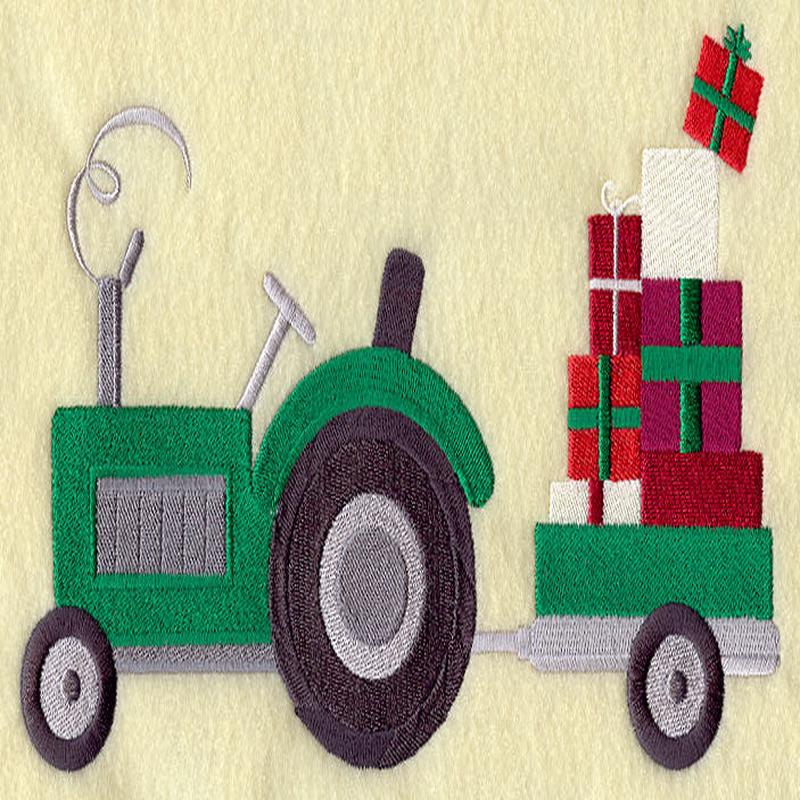 Farm Tractor with Christmas Gifts