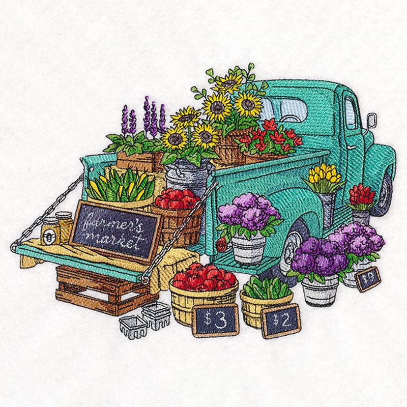Farmers Market Retro Truck