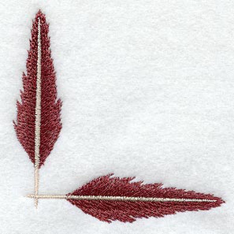 Fashion Rooster Feather Corner