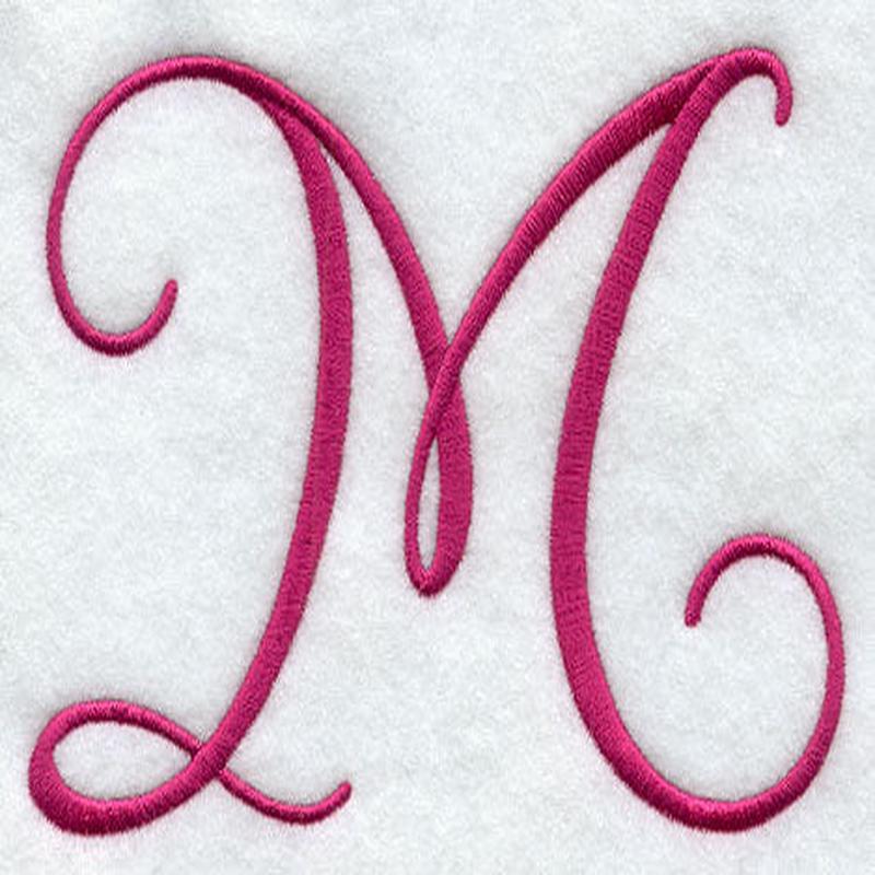 Fancy Flourish Capital Letter M - 4 Inch