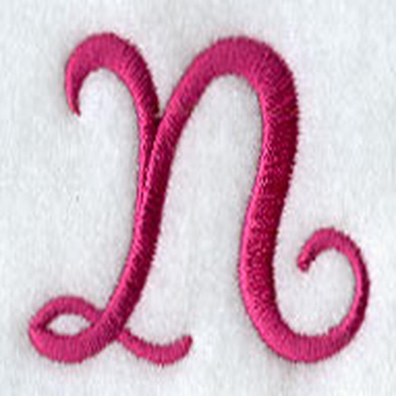 Fancy Flourish Lower Case n - 4 Inch