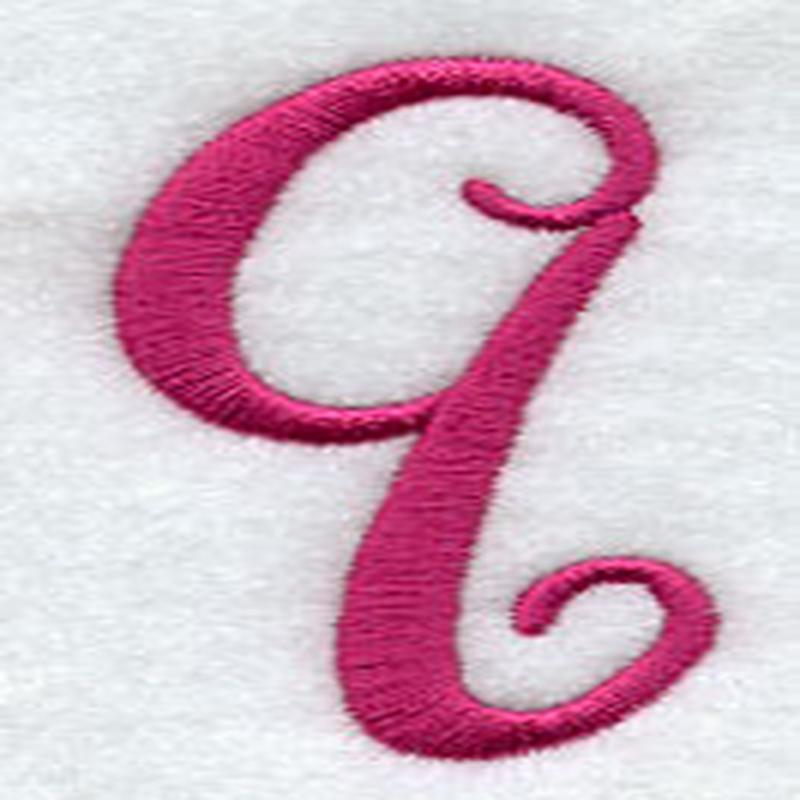 Fancy Flourish Lower Case q - 4 Inch
