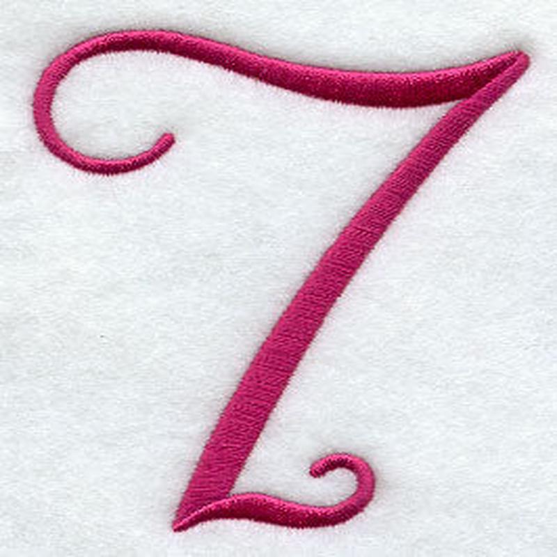 Fancy Flourish Number 7 - 4 Inch