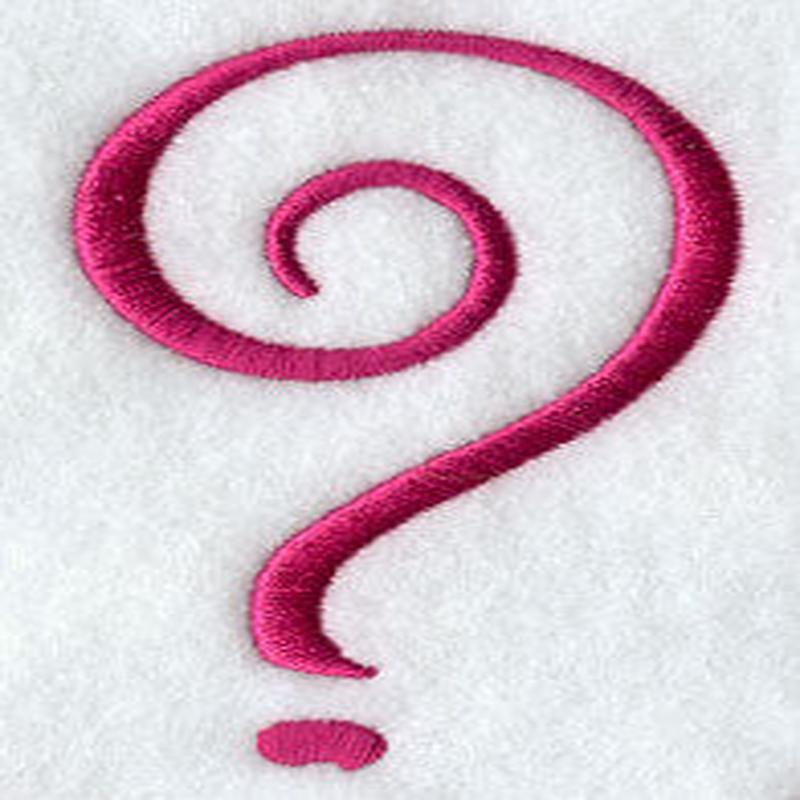Fancy Flourish Punctuation Question Mark - 4 Inch