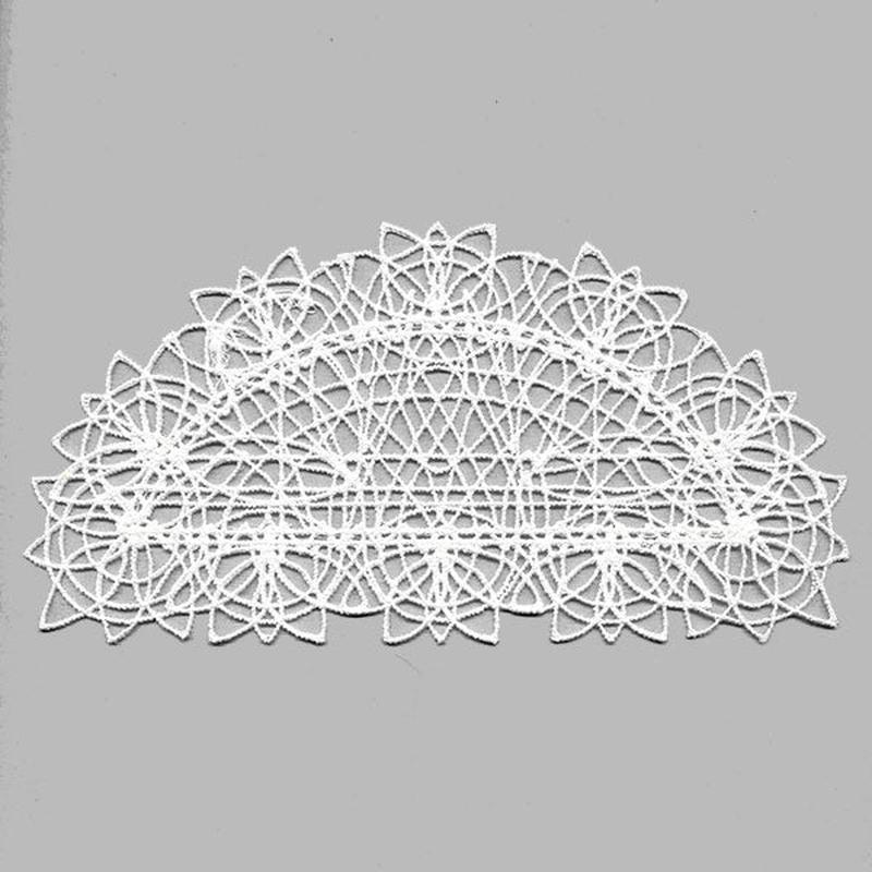 Fancy Lace Decor - Half Circle (Battenburg Lace)