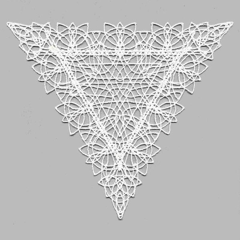 Fancy Lace Decor - Isosceles Triangle (Battenburg Lace)