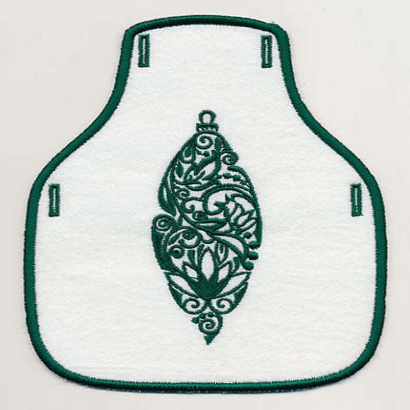 Fancy Ornament 5 Bottle Apron (In-the-Hoop)
