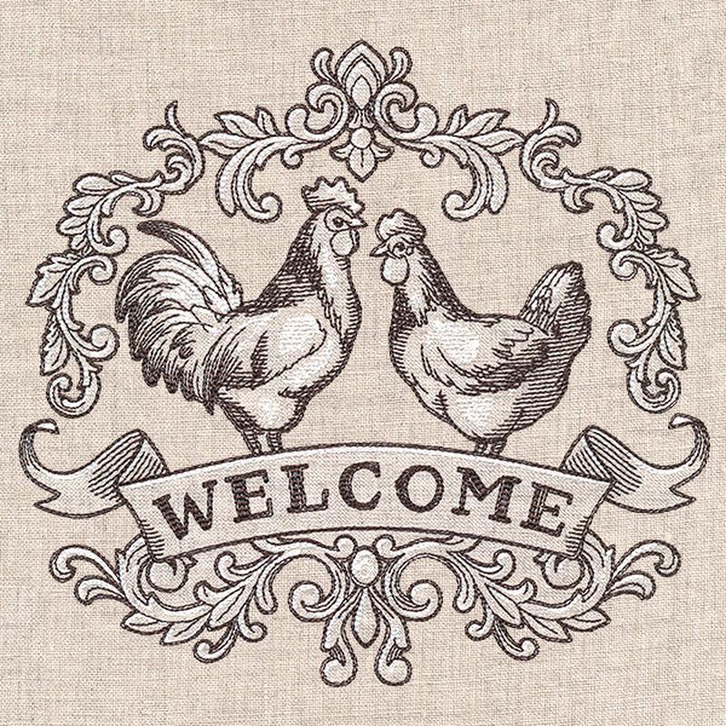 Fancy Welcome Chicken Crest