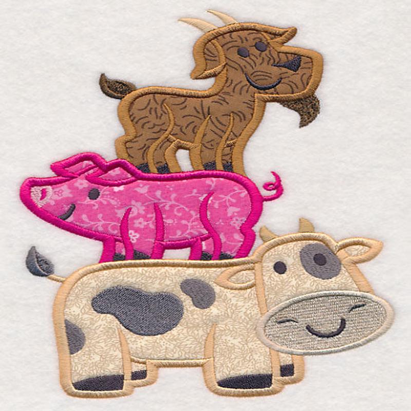 Farm Animal Stack (Applique)