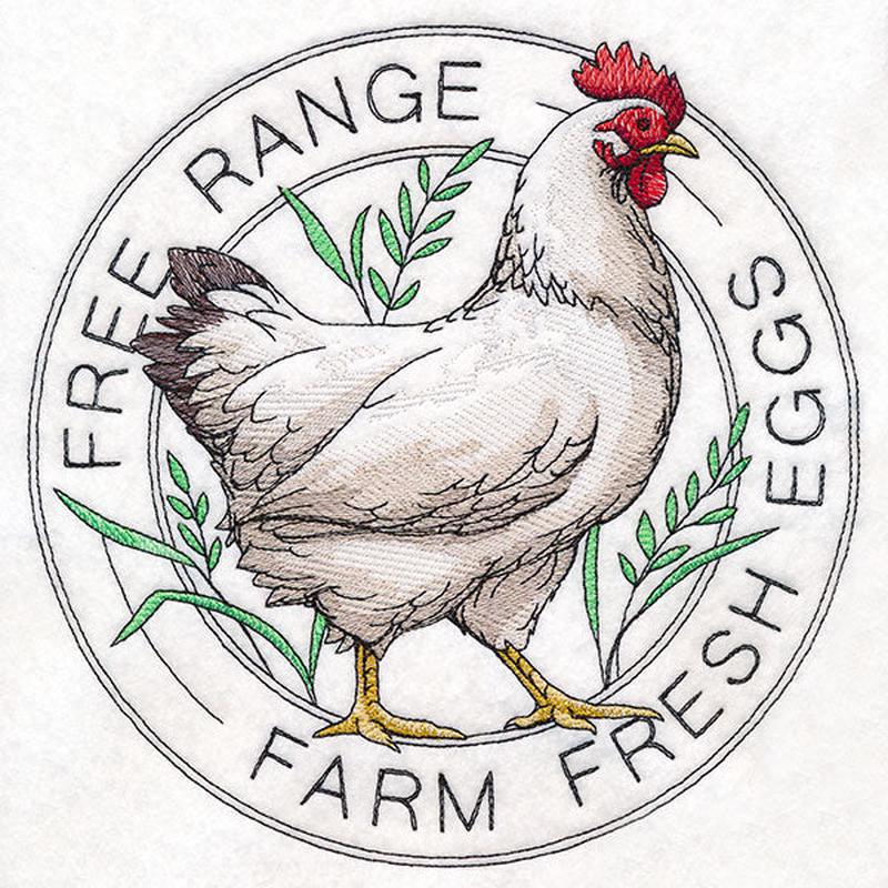 Farm Fresh Eggs Chicken Stamp