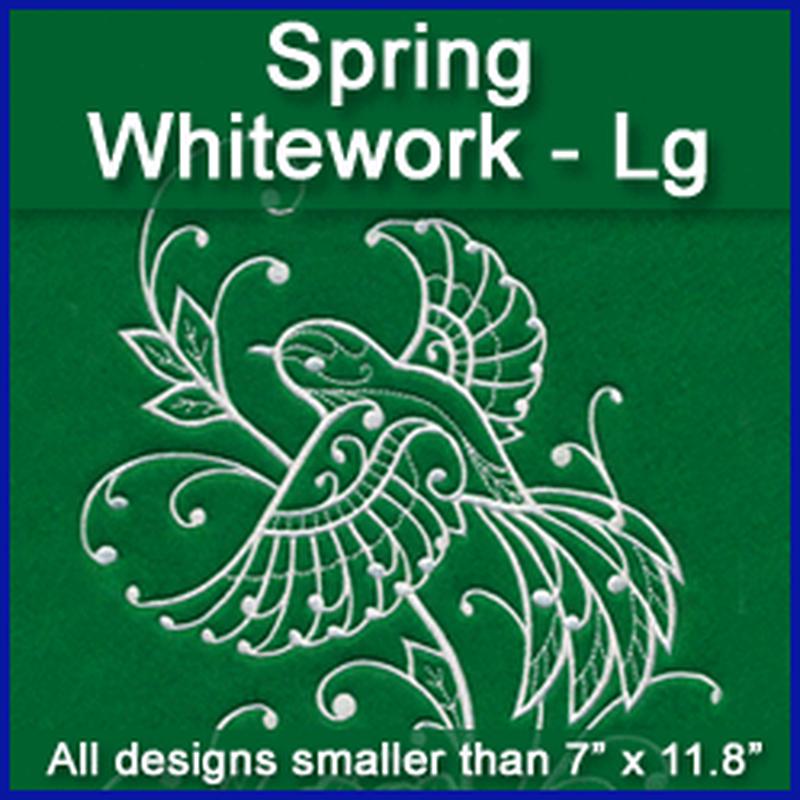 A Spring Whitework Design Pack