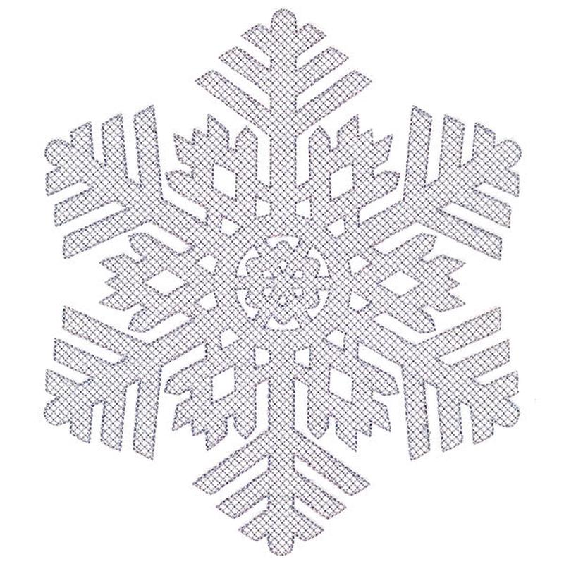 Falling Winter Snowflake (Embossed)