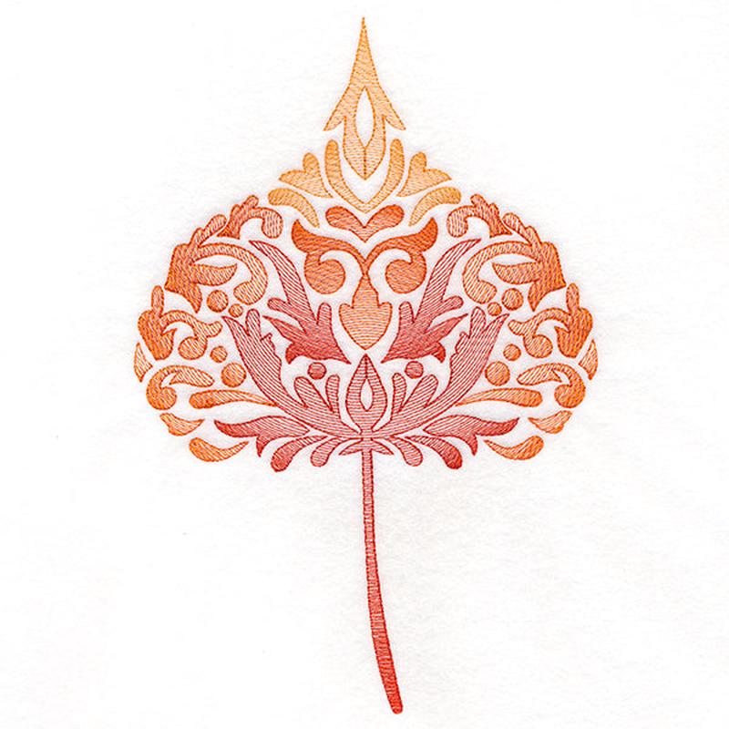 Fanciful Fall Cottonwood Leaf