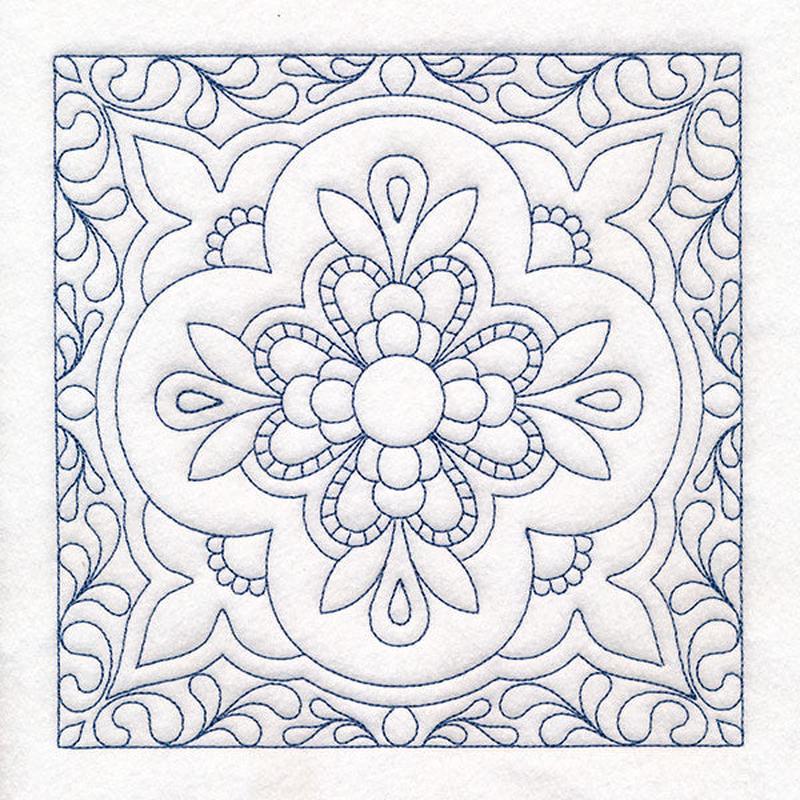 Fanciful Relief Quilting Square (Double Run)