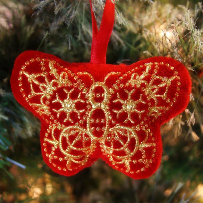 Fancy Christmas Ornament - Butterfly (In-the-Hoop)