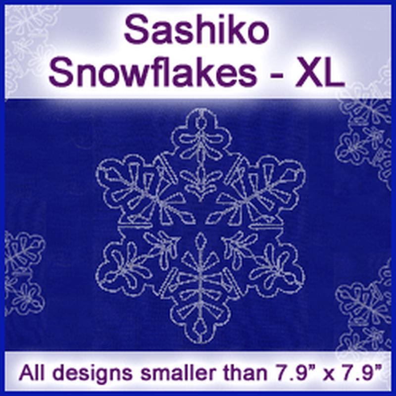 A Sashiko Snowflakes Design Pack