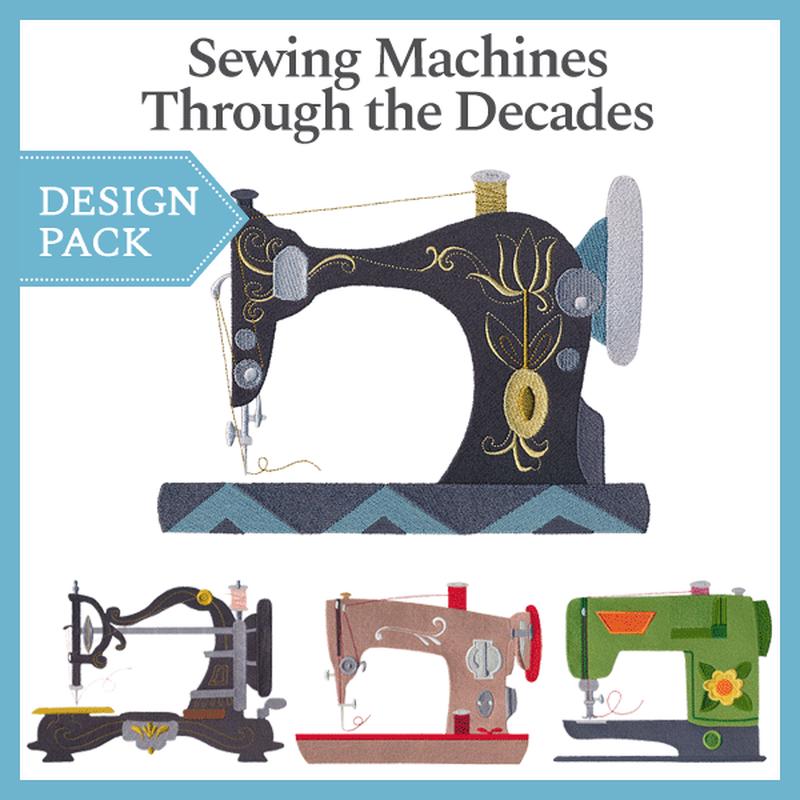 A Sewing Machines Through the Decades Design Pack