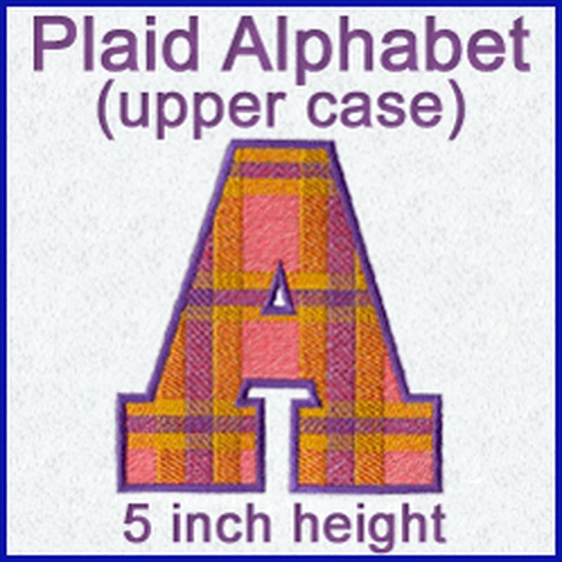 A Sheer Plaid Alphabet Design Pack