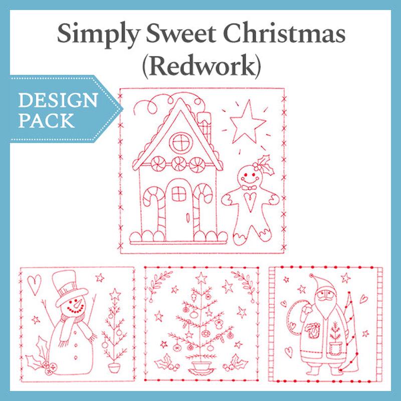 A Simply Sweet Christmas (Redwork) Design Pack