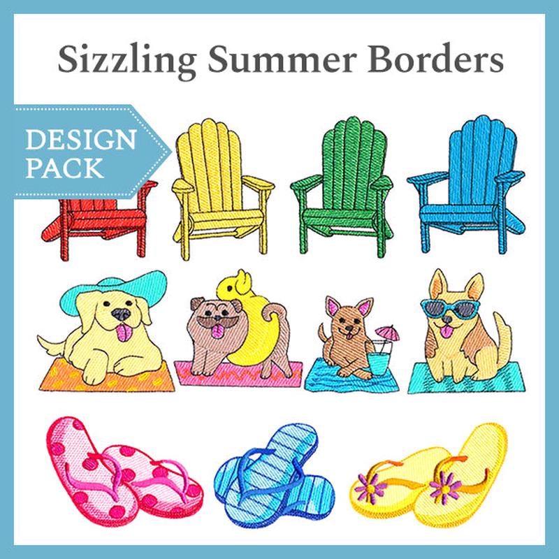 A Sizzling Summer Borders Design Pack