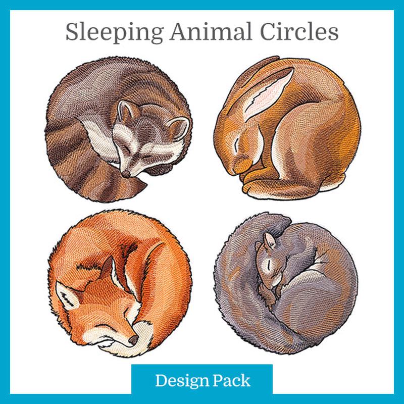 A Sleeping Animal Circles Design Pack